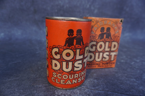 Fairbank's Gold Dust Scouring Cleanser Tin and Washing Powder Carton c 1905 A3360