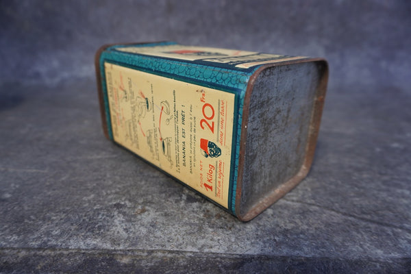 Banania Hot Chocolate Drink Powder Tin - 1920s A3361