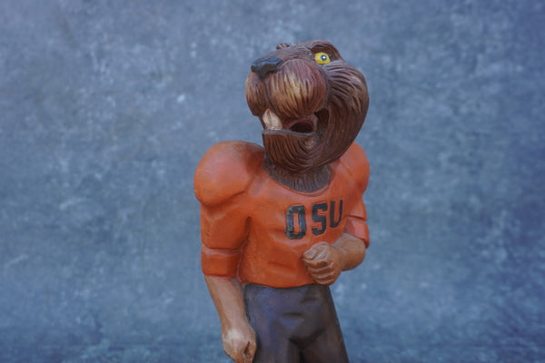 Folk Art Football Mascot OSU Beaver A3394
