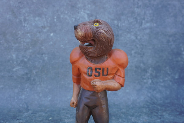 Folk Art Football Mascot OSU Beaver A3394