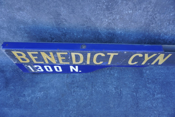 Vintage Porcelain Street Sign – Benedict Canyon Dr, Los Angeles A3402