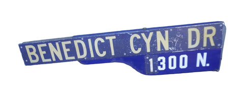 Vintage Porcelain Street Sign – Benedict Canyon Dr, Los Angeles A3402