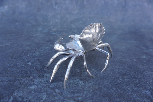 20th Century Sterling Silver Crab Box A3407