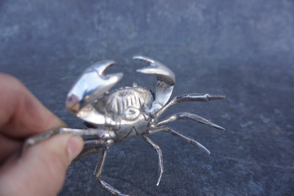 20th Century Sterling Silver Crab Box A3407