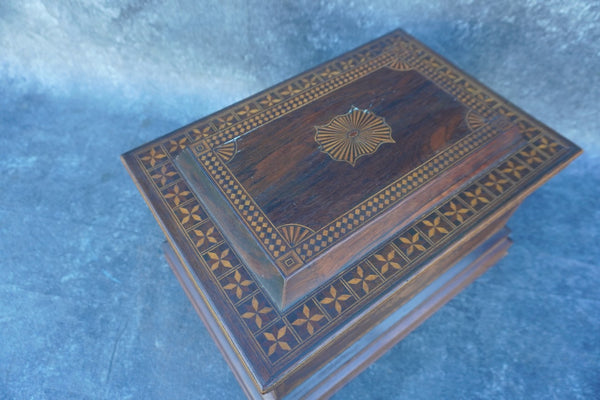 Victorian Marquetry Jewelry Box c.1880 A3409