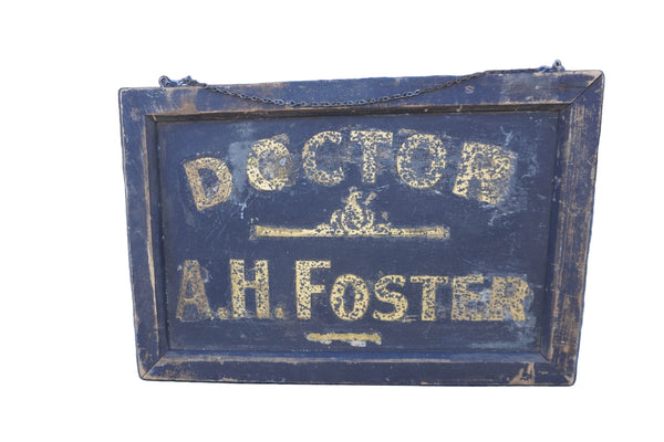 Antique Wooden Storefront Sign for Dr. A.H. Foster, Circa 1900 A3410