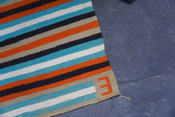 Vintage Striped Navajo Blanket A3451