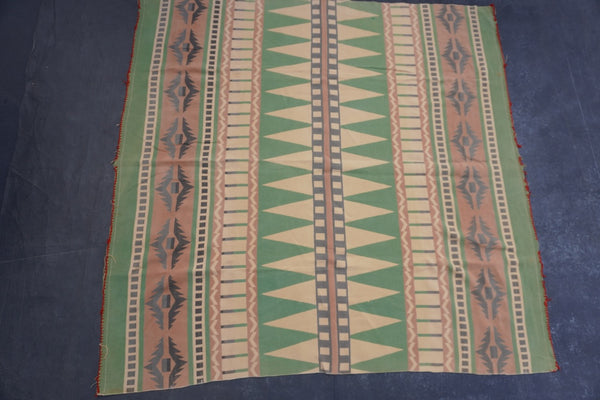 Vintage Green and Beige Beacon Blanket A3455