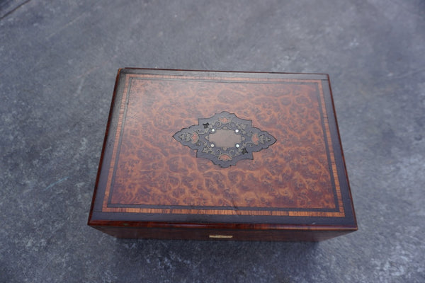 Maple and Tulipwood French Jewelry Box A3459
