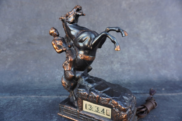 Cowboy Mantel Clock A3464