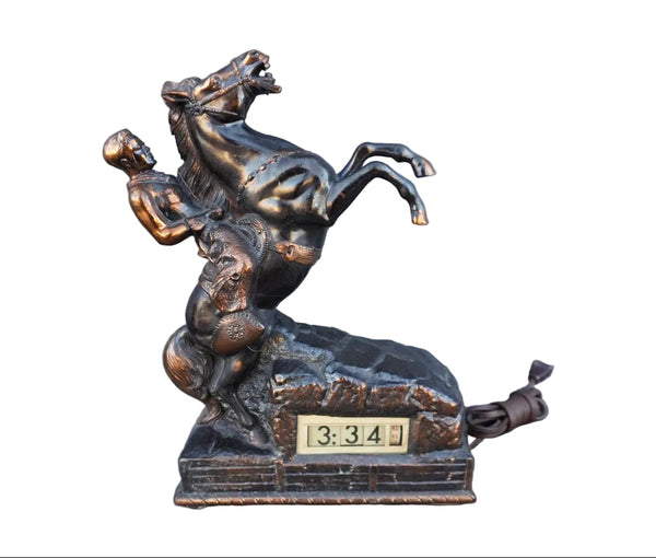 Cowboy Mantel Clock A3464