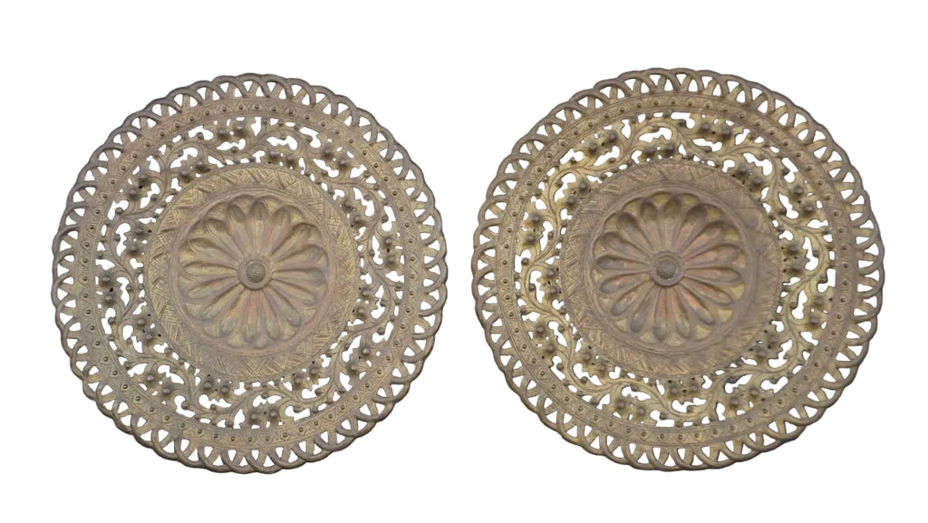Pair of Brass Wall Art Medallions by Casa Grande A3466