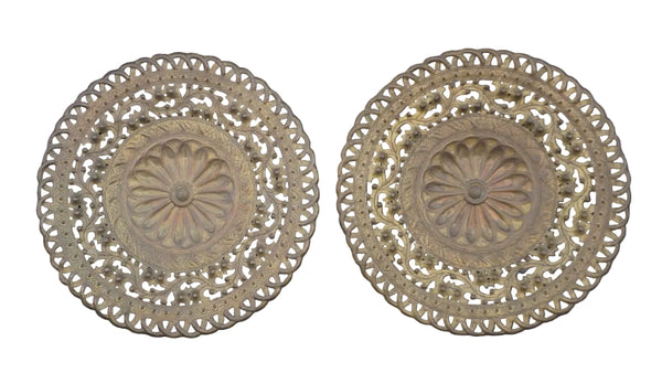 Pair of Brass Wall Art Medallions by Casa Grande A3466