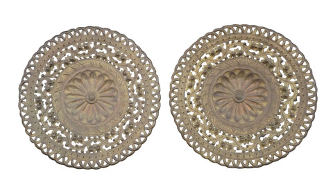 Pair of Brass Wall Art Medallions by Casa Grande A3466