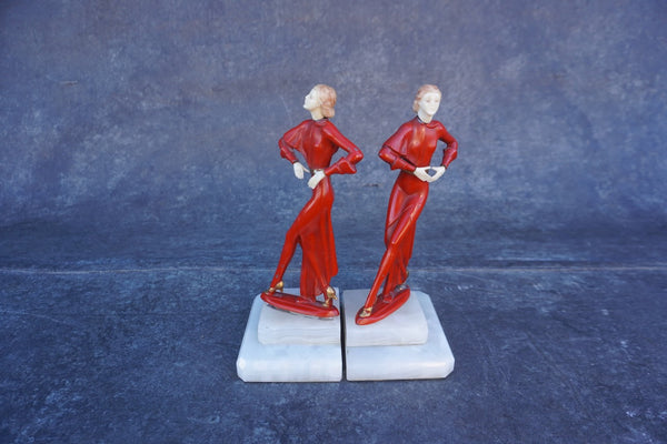 J.B. Hirsch Gerdago Art Deco Bookends A3472