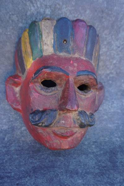 Antique Guatemalan Carved Wood Mask A3475