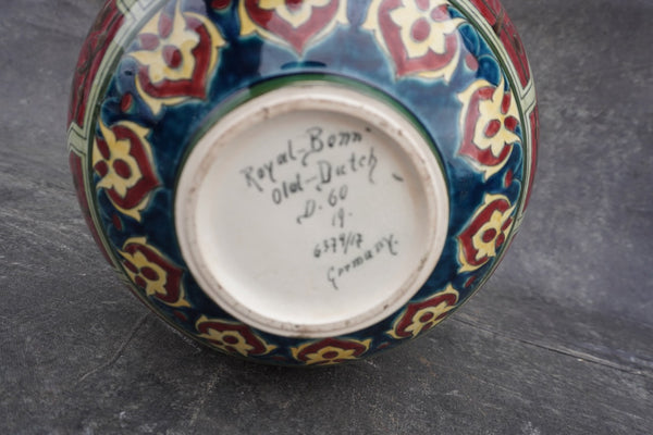 Royal Bonn Ceramic Vase with Old Dutch Design A3483