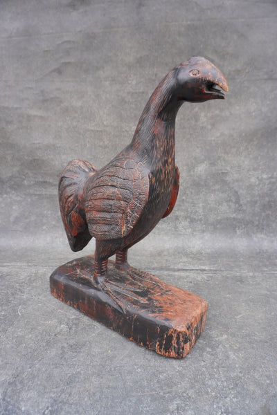 Early American Carved Wood Rooster A3484