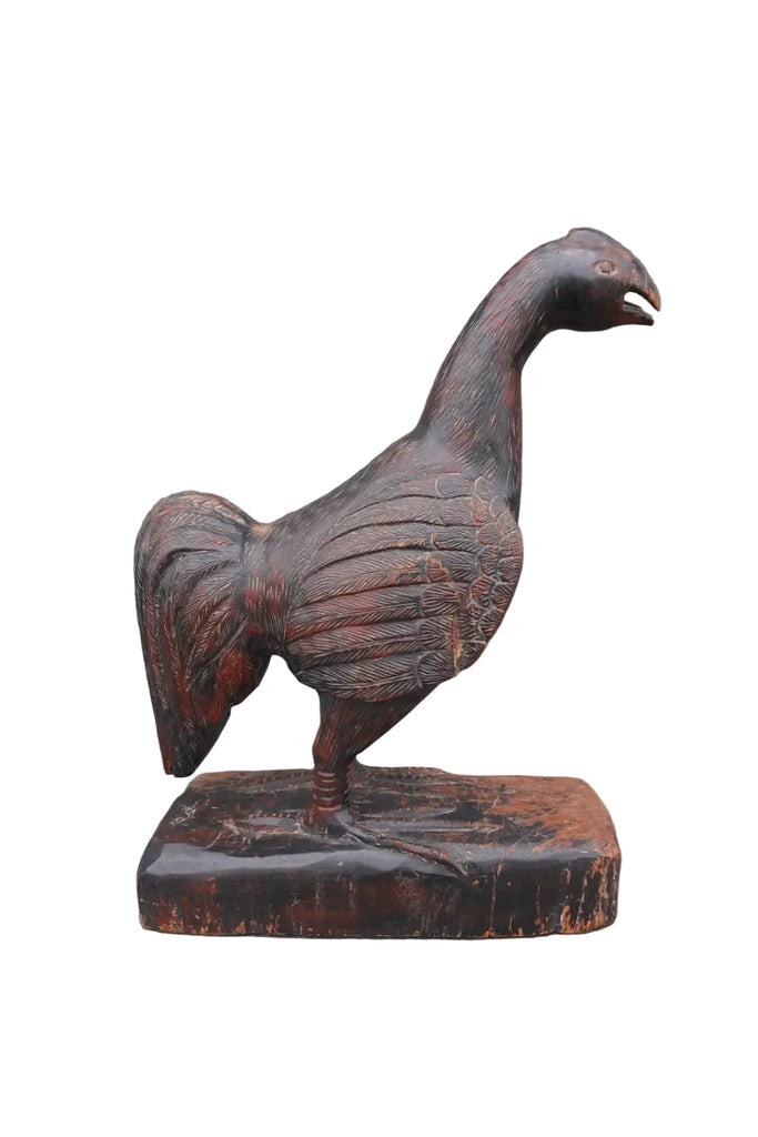 Early American Carved Wood Rooster A3484