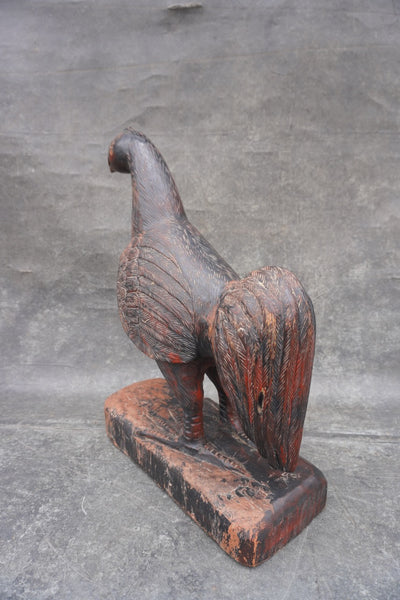 Early American Carved Wood Rooster A3484