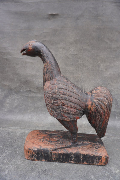 Early American Carved Wood Rooster A3484