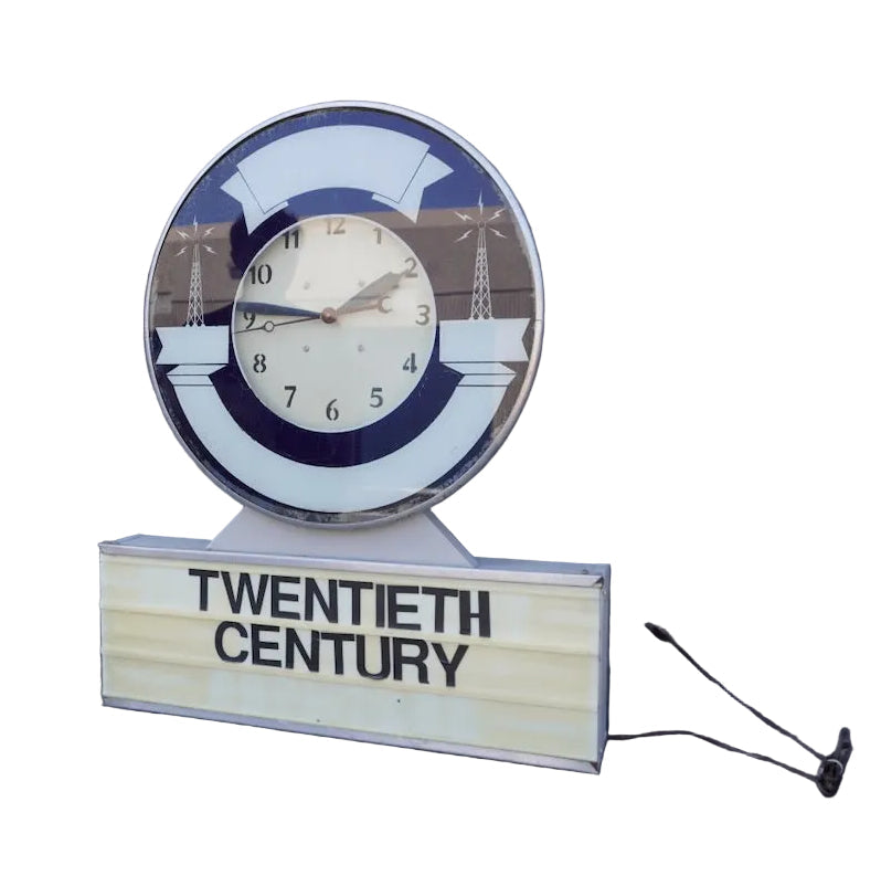 Vintage RKO Studio Light-Up Advertising Clock A3488