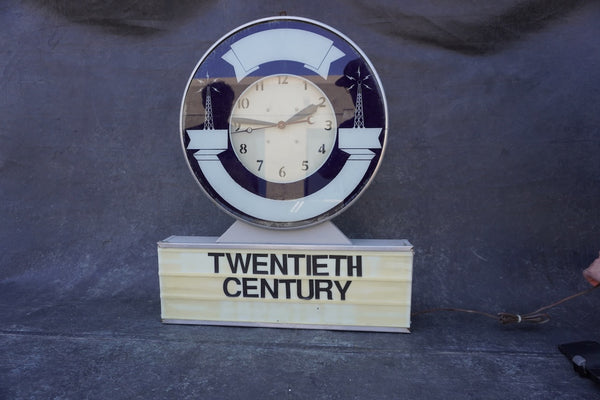 Vintage RKO Studio Light-Up Advertising Clock A3488