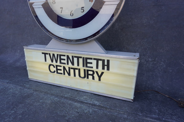 Vintage RKO Studio Light-Up Advertising Clock A3488