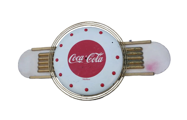 Coca-Cola Telechron Streamline Moderne Advertising Wall Clock A3489