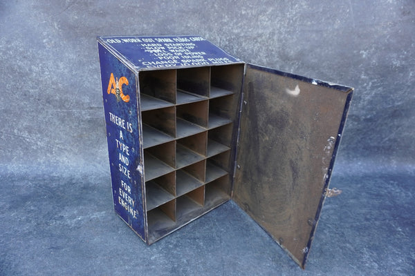 Vintage AC Spark Plug Advertising Cabinet A3502