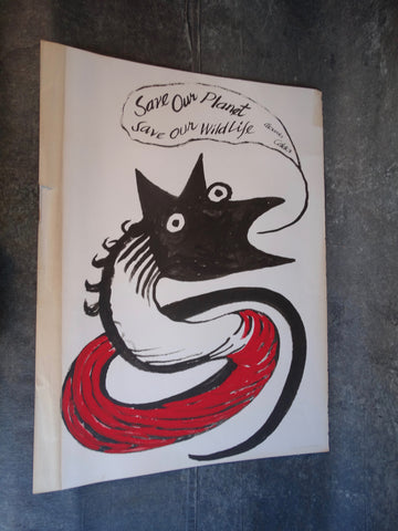 Alexander Calder - Olivetti Project - Original Save Our Planet Save Our Wildlife Print 1971 First Run AP1745