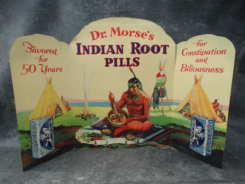 Dr Morse's Indian Root Pills Store Display 1920s-30s AP 1746