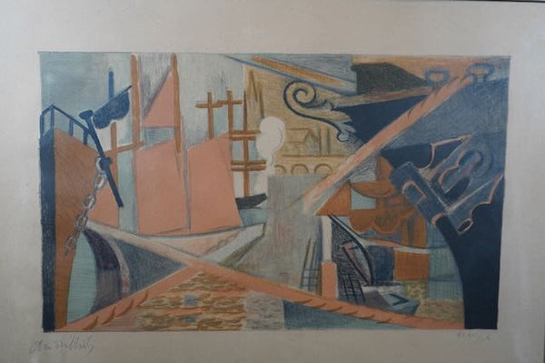 André Lhote -  Le Port: Harbor Scene Modernist Lithograph  AP1774