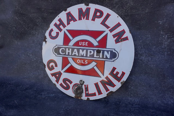 Champlin Gasoline Double-Sided Service Station Sign AP1779
