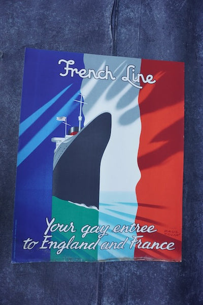 Paul Colin - Original Vintage French Line Cruise Travel Poster  AP1780