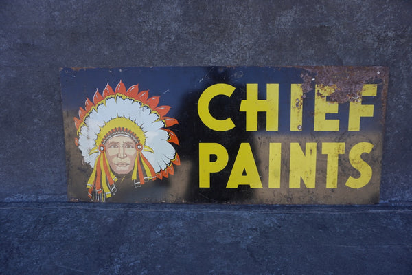 Chief Paints - Double-sided Tin Litho Sign AP1790