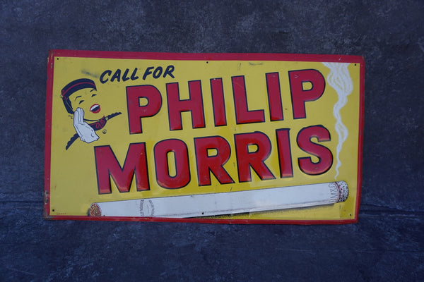 Call For Philip Morris Tin Litho Sign AP1793