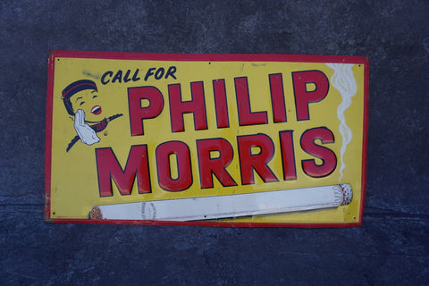 Call For Philip Morris Tin Litho Sign AP1793