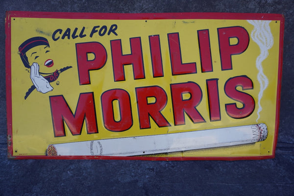 Call For Philip Morris Tin Litho Sign AP1793