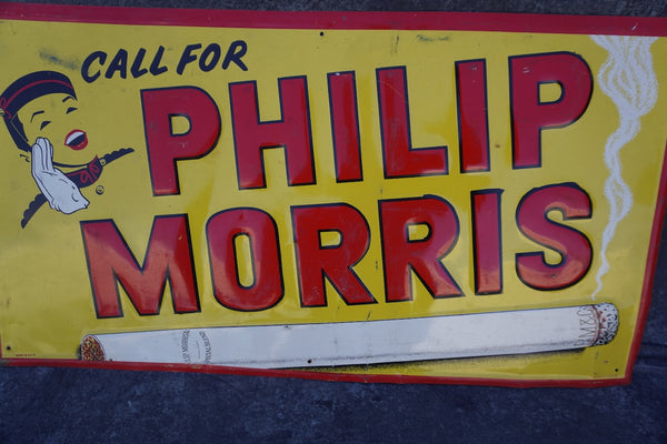 Call For Philip Morris Tin Litho Sign AP1793