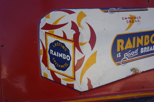 Rainbo is Good Bread Tin Litho Sign 1950s AP1794