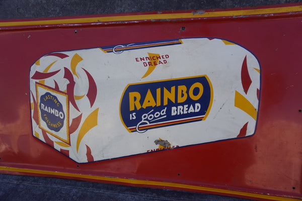 Rainbo is Good Bread Tin Litho Sign 1950s AP1794