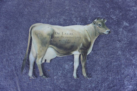 De Laval Cream Separator Tin Advertising Calling Card:  Jersey Cow AP1796