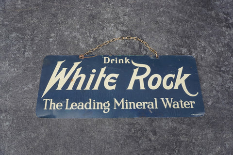 White Rock Tin Litho Door Hanger Sign AP1800
