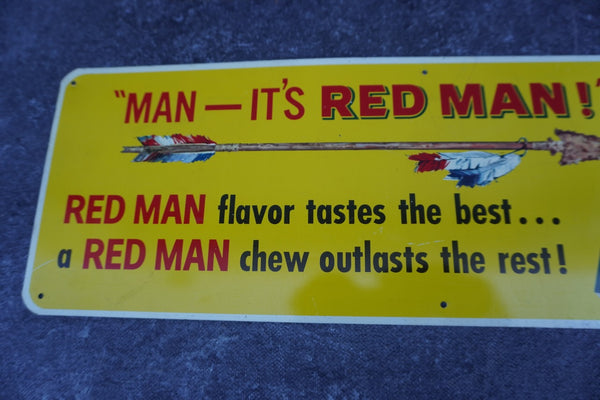 RED MAN Chewing Tobacco Sign AP1815