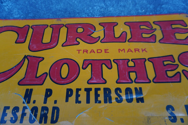 Curlee Clothes Tin Litho Sign AP1825