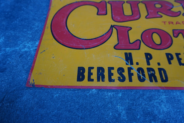 Curlee Clothes Tin Litho Sign AP1825