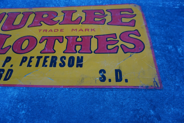 Curlee Clothes Tin Litho Sign AP1825