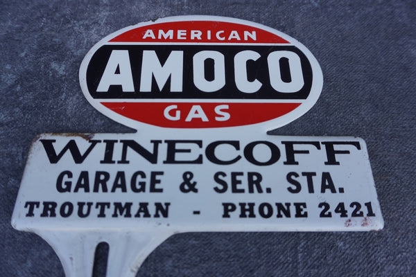 Amoco Gas License Plate Topper AP1829 – Early California Antiques Shop
