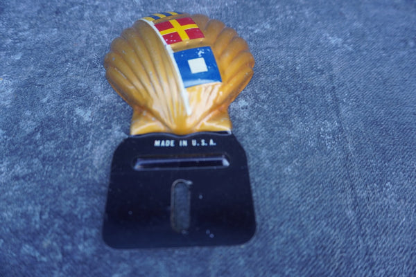 Shell Oil Automobile License Topper - Three Flags on Shell Logo AP1831